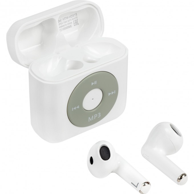 Беспроводные наушники HIPER TWS MP3 White HTW-HDX15