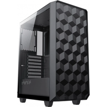 Корпус ATX HIPER BH34-1, Midi-Tower, без БП, черный