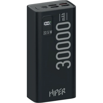 Мобильный аккумулятор HIPER DELTA 30000 30000mAh 3A QC PD 5xUSB черный