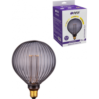 Светодиодная лампочка HIPER VEIN G125T 4.5W 150Lm E27 2000K Smoky 3-STEP dimmable